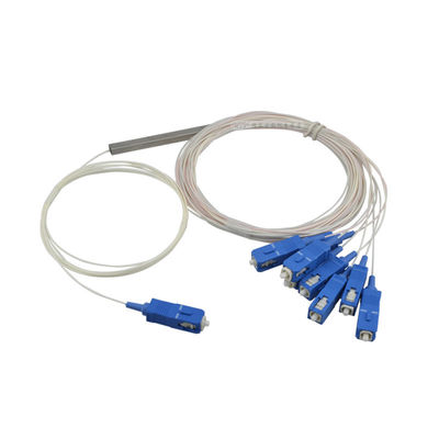 Separatore a fibra ottica di 1×8 SpA, pacchetto dell'ABS, cavo di 0.9mm per le reti delle reti/PON di FTTX