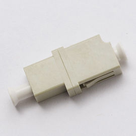 Low Insertion Loss LC Multimode Fiber Optic Adapter duplex beige color