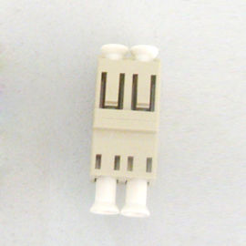 Low Insertion Loss LC Multimode Fiber Optic Adapter duplex beige color