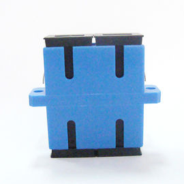 Green color plastic Low insertion Loss Duplex Flangeless Fiber Optic Adapter for Telecommunication