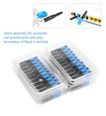 FTTH field assembly quick conector SC UPC 60mm Clamshell Type fiber optical fast connector