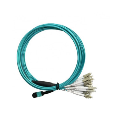 Cavo a fibre ottiche MPO di Aqua Color OFNP al centro di LC 12