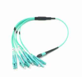 OM3 MPO - il centro a fibra ottica 12 del cavo di toppa di LC 3.0mm