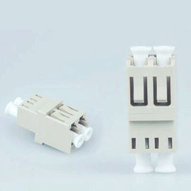 Low Insertion Loss LC Multimode Fiber Optic Adapter duplex beige color