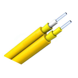 Cavo ottico della fibra dell'interno coassiale di PVC/LSZH GJFJBV, Zipcord duplex leggero giallo