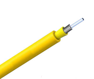 Cavo ottico GJSJV della fibra dell'interno corazzata coassiale gialla di colore GJSJV con l'amplificatore stretto di 0.6mm