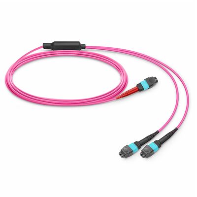 Qualità Cavo di rottura MTP con fibra OM4 e giubbotto di sicurezza antincendio OFNP con IL basso di 0,35 dB Fabbrica