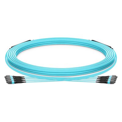 Qualità Cavo Trunk MTP con bassa IL 0,20dB 48F OM3 OFNP, certificato per la sicurezza antincendio per data center ad alta densità Fabbrica