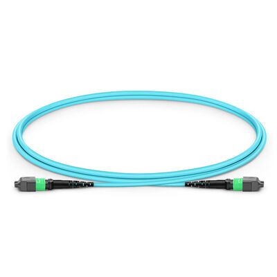 Qualità Cavo in fibra MPO-16 con bassa IL di 0,35 dB e terminazione APC a 8° per ricetrasmettitori 400G QSFP-DD e OSFP Fabbrica